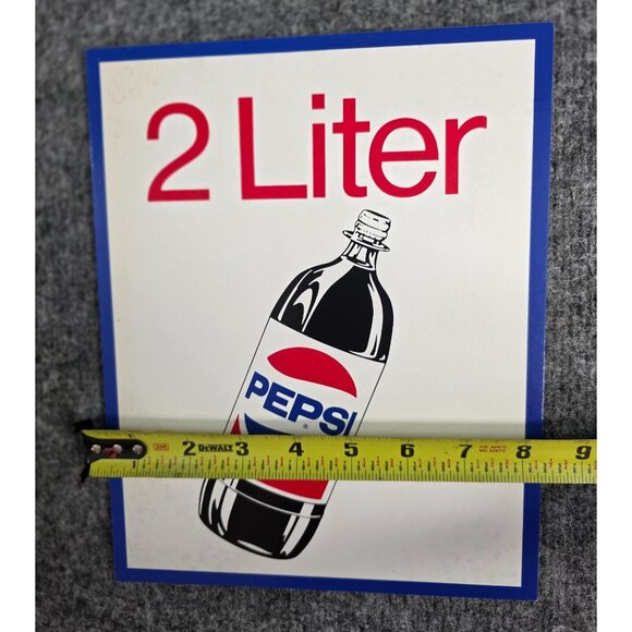 Vintage Pepsi 2 Liter Bottle Advertising Sign 8×10 Cardboard Display Panel - Picture 5 of 6